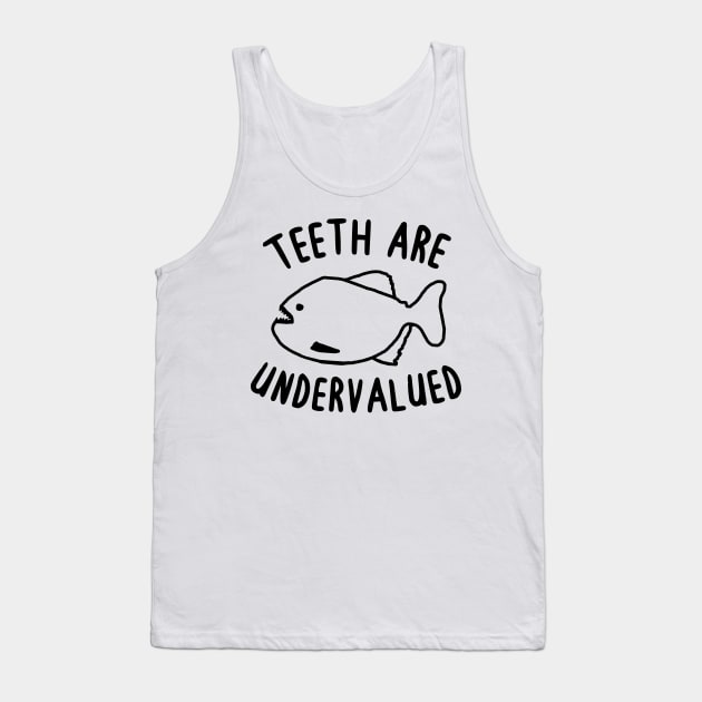 Teeth Piranha Bites Chasing Carnivorous Fish Tank Top by FindYourFavouriteDesign